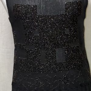 BOTTEGA VENETA VINTAGE ORIGINAL RUNWAY GLASS BEADED KNIT TOP SZM ITALY